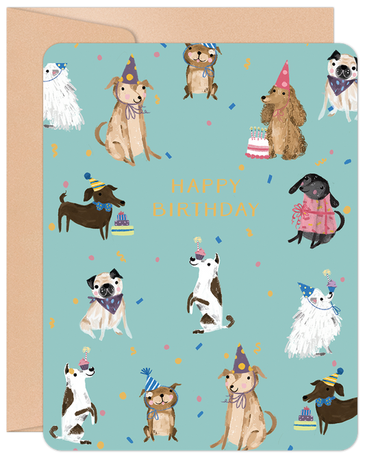 Party Dogs Birthday Card