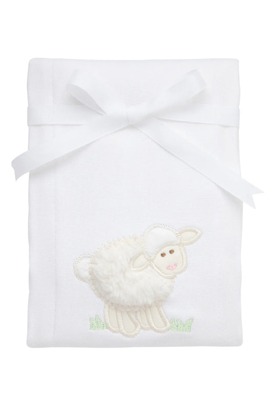 Lamb Applique Burp