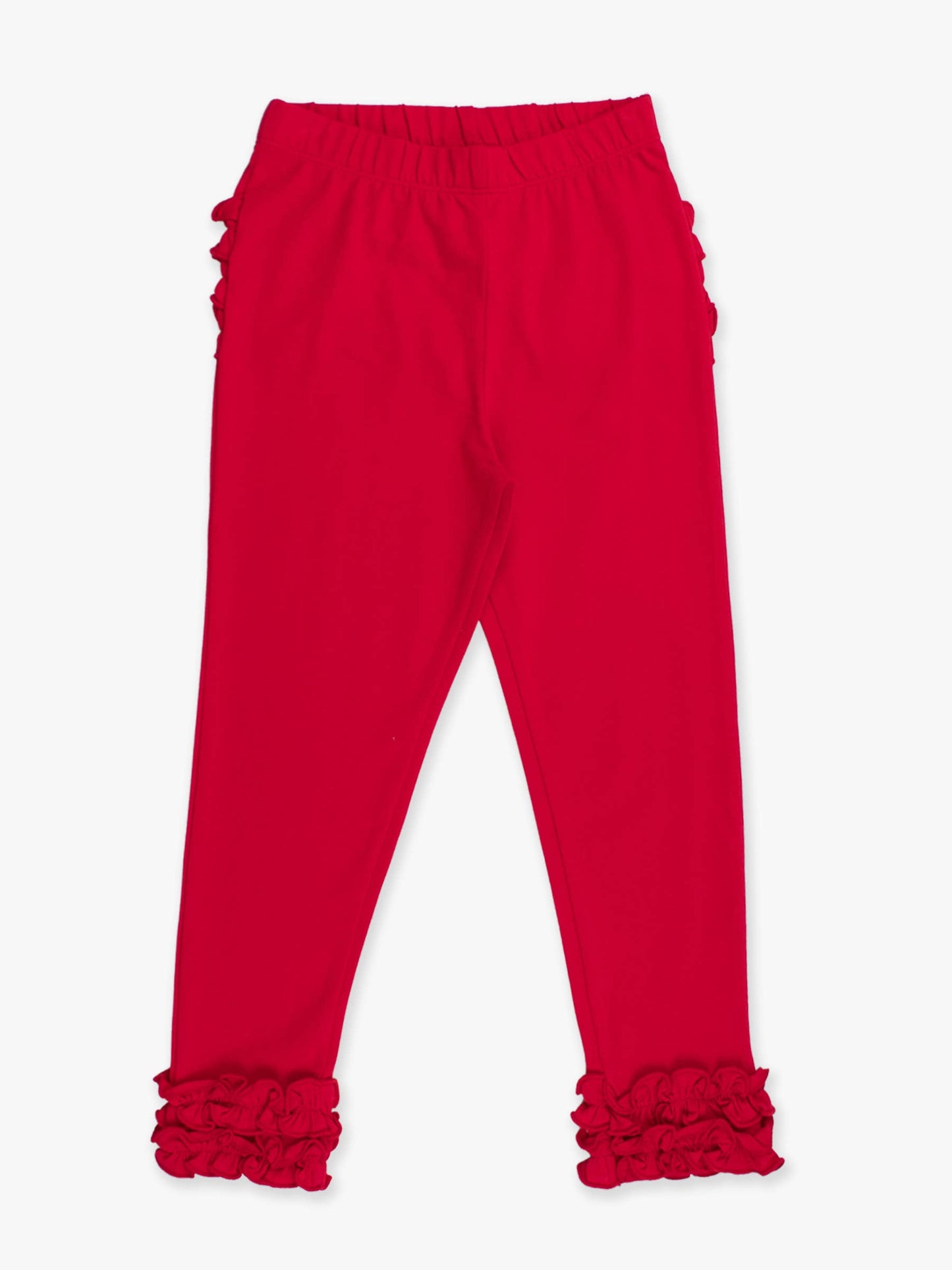 Classic Ruffle Leggings Red