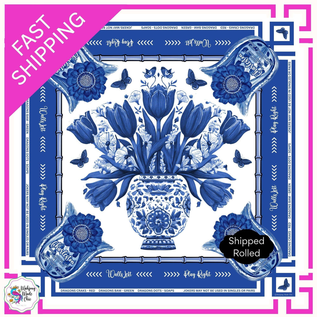 Porcelain Mahjong Mat