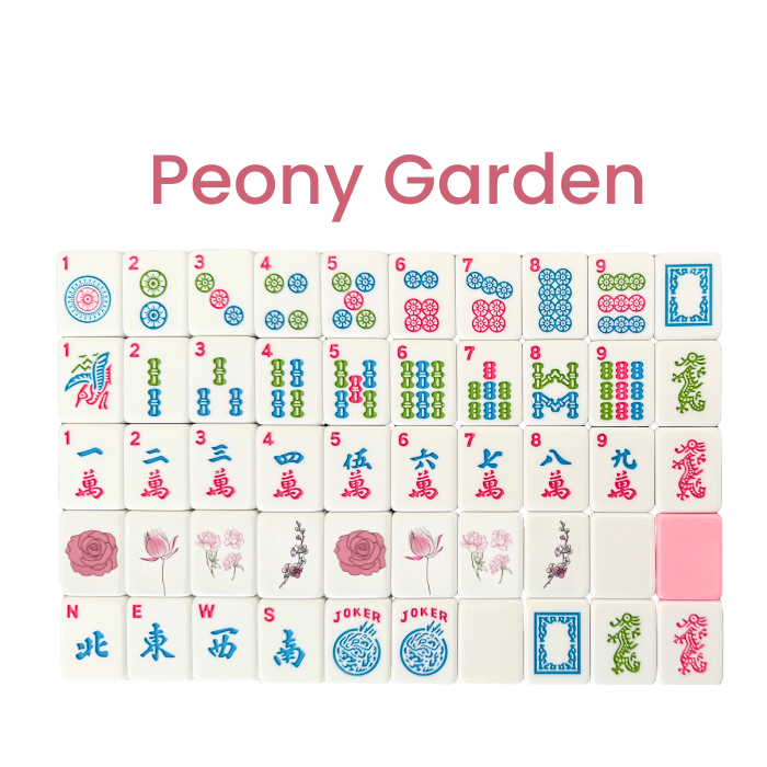 American Mahjong Tile Set (160) Pink Peony