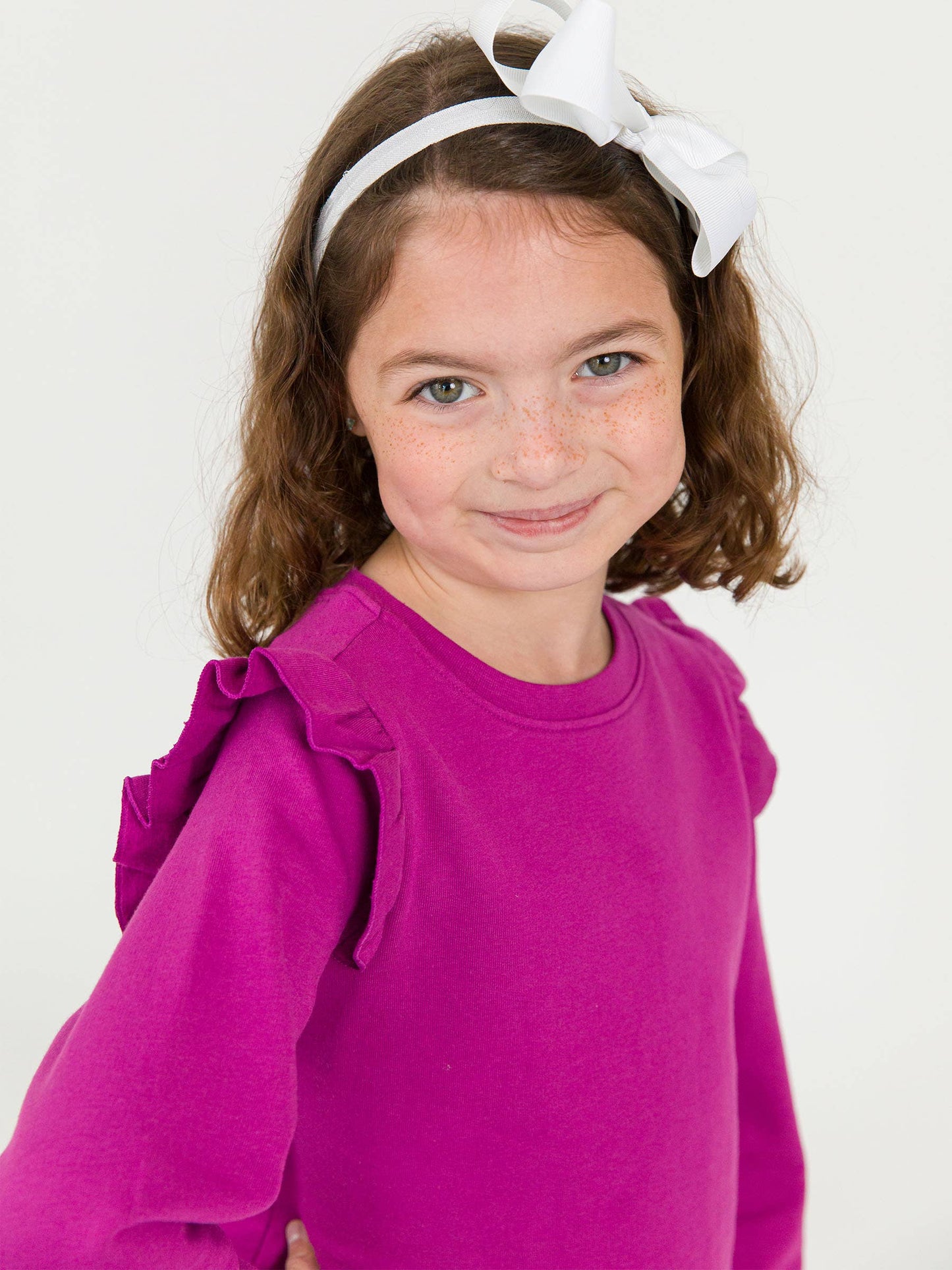 Plum Knit Flutter Sweatshirt