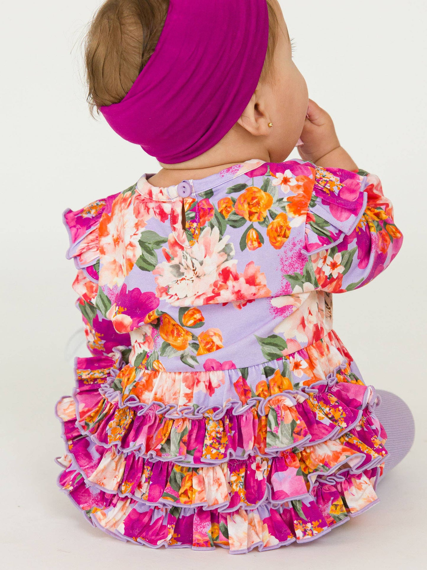 Baby Girls Floral Knit Romper