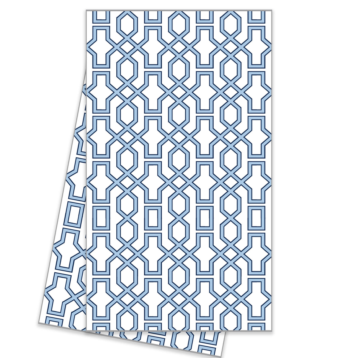 Cotton Tea Towel Blue Trellis