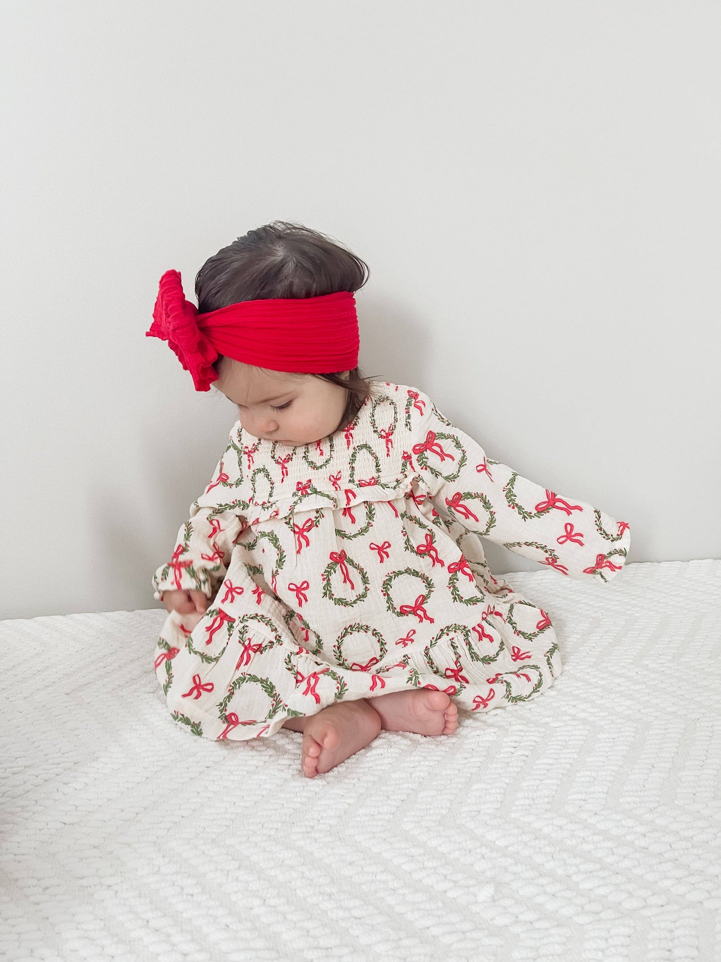 Smocked Ruffle Tiered Wreath Dress
