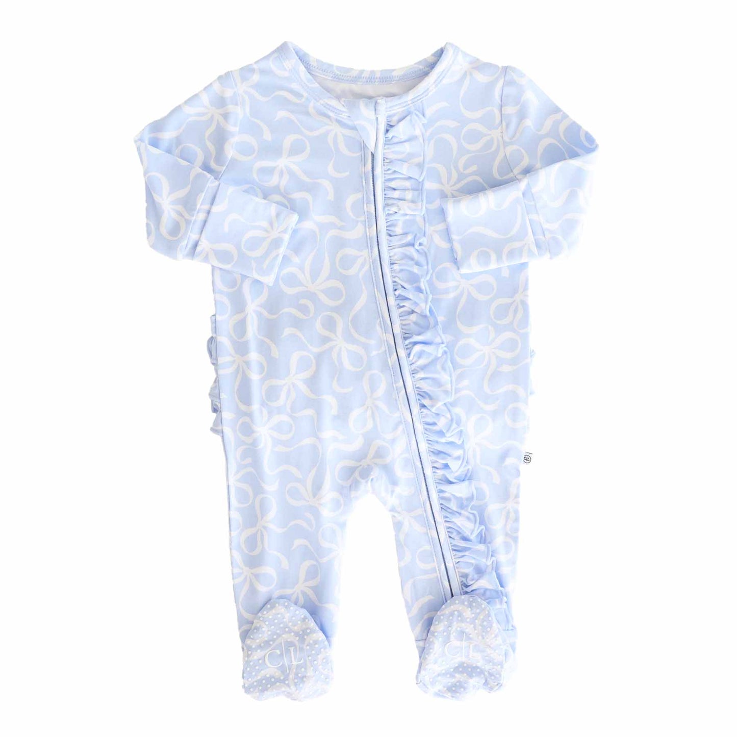 Blue-tiful Bows Footie