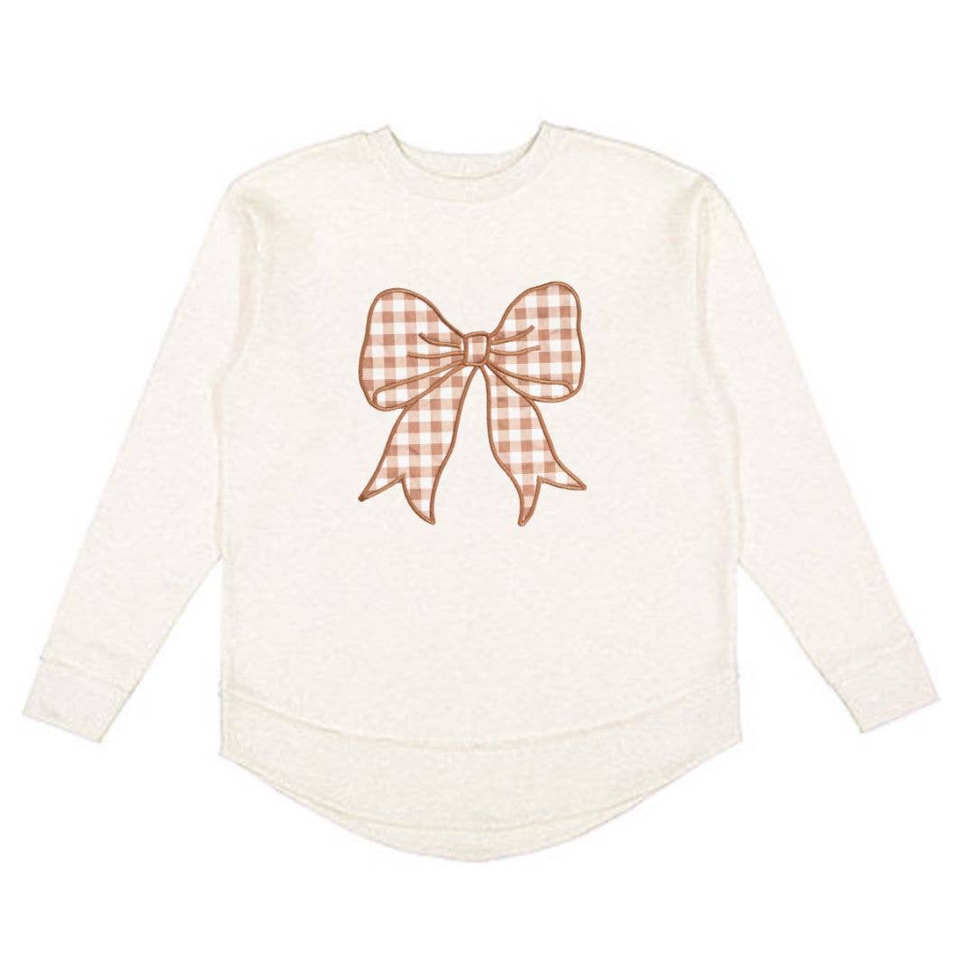 Gingham Bow Women's Sweatshirt