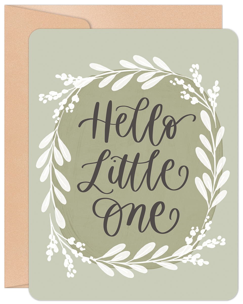 Hello Little One New Baby Card