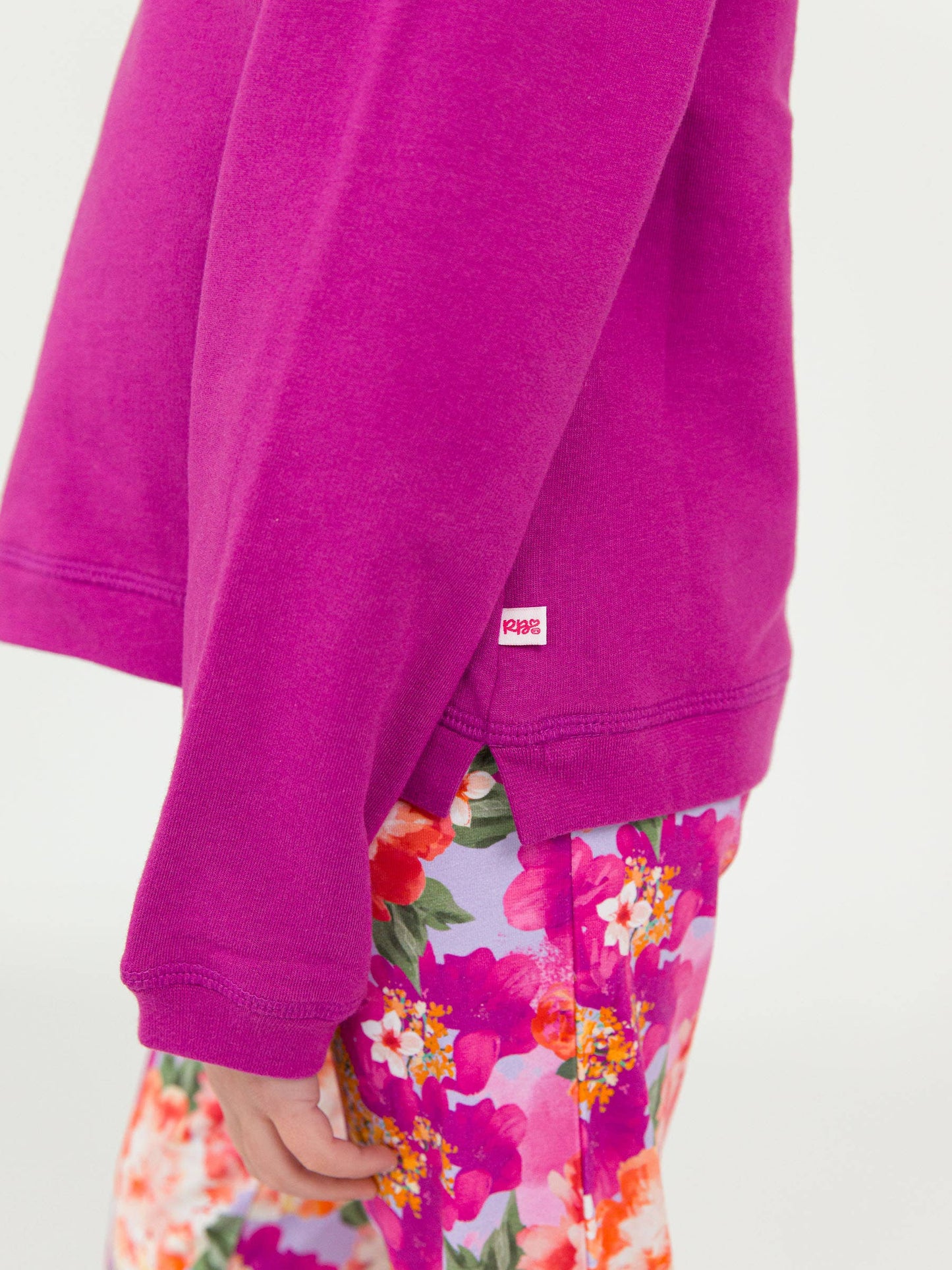 Plum Knit Flutter Sweatshirt