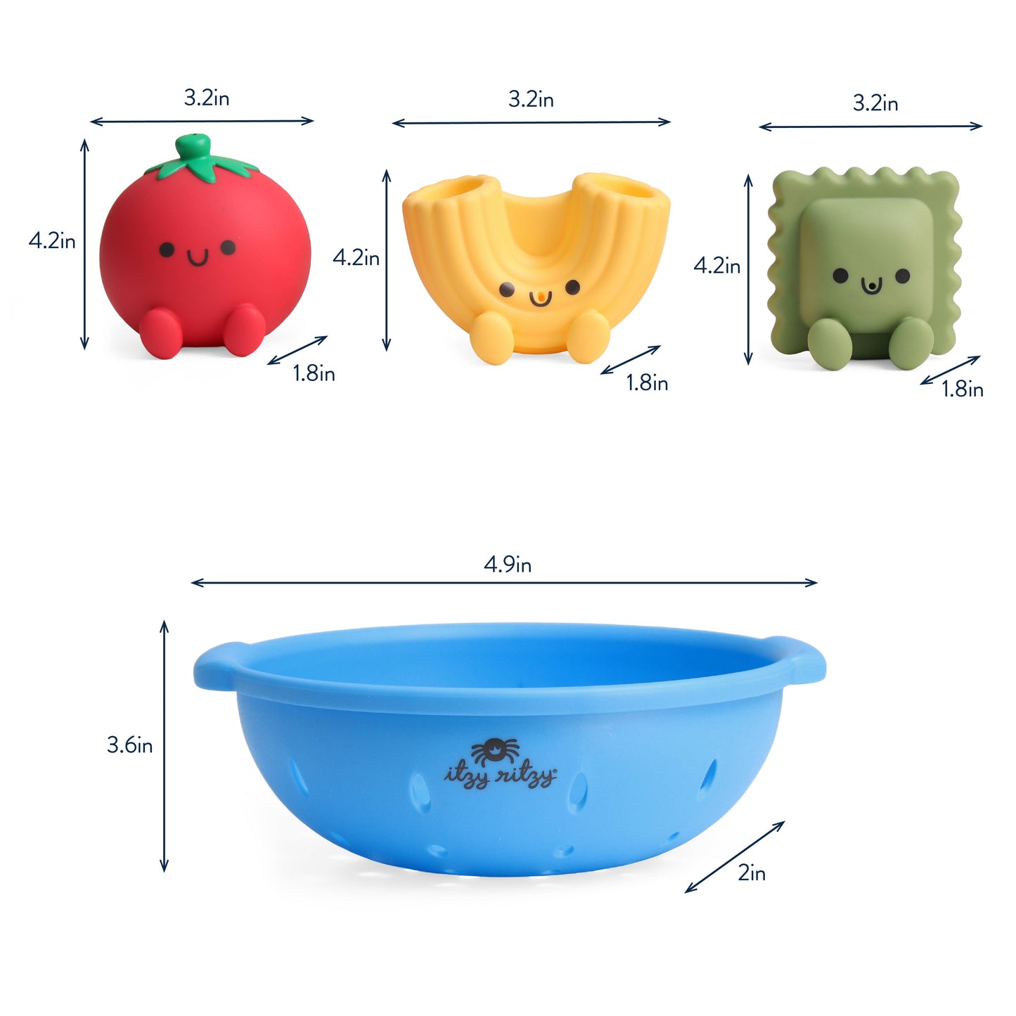 Pasta Itzy Splash Pals™ Bath Toys