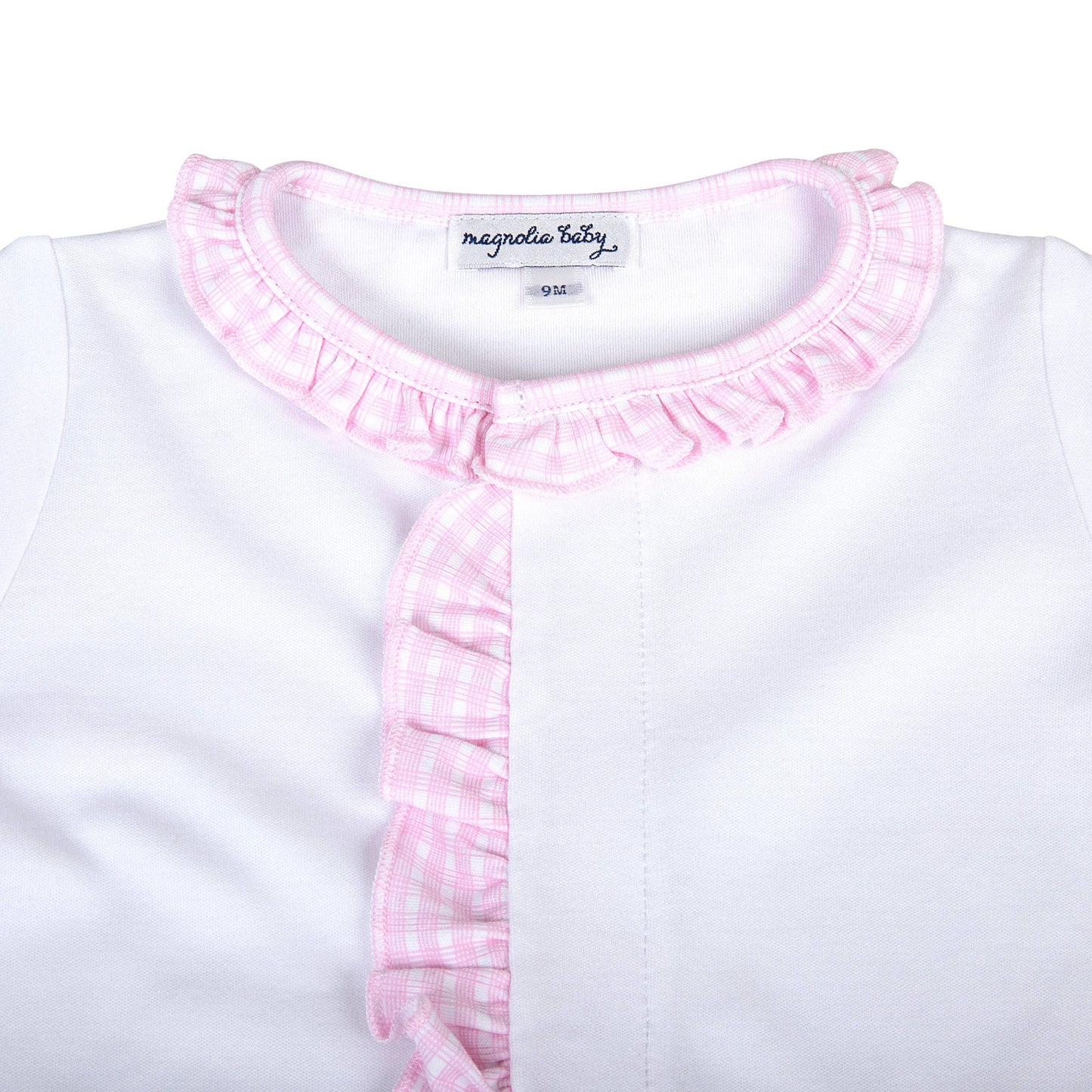 New Beginnings Pink Ruffle Footie