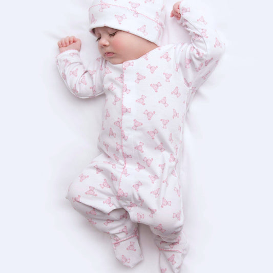 Baby's Teddy Footie Pink