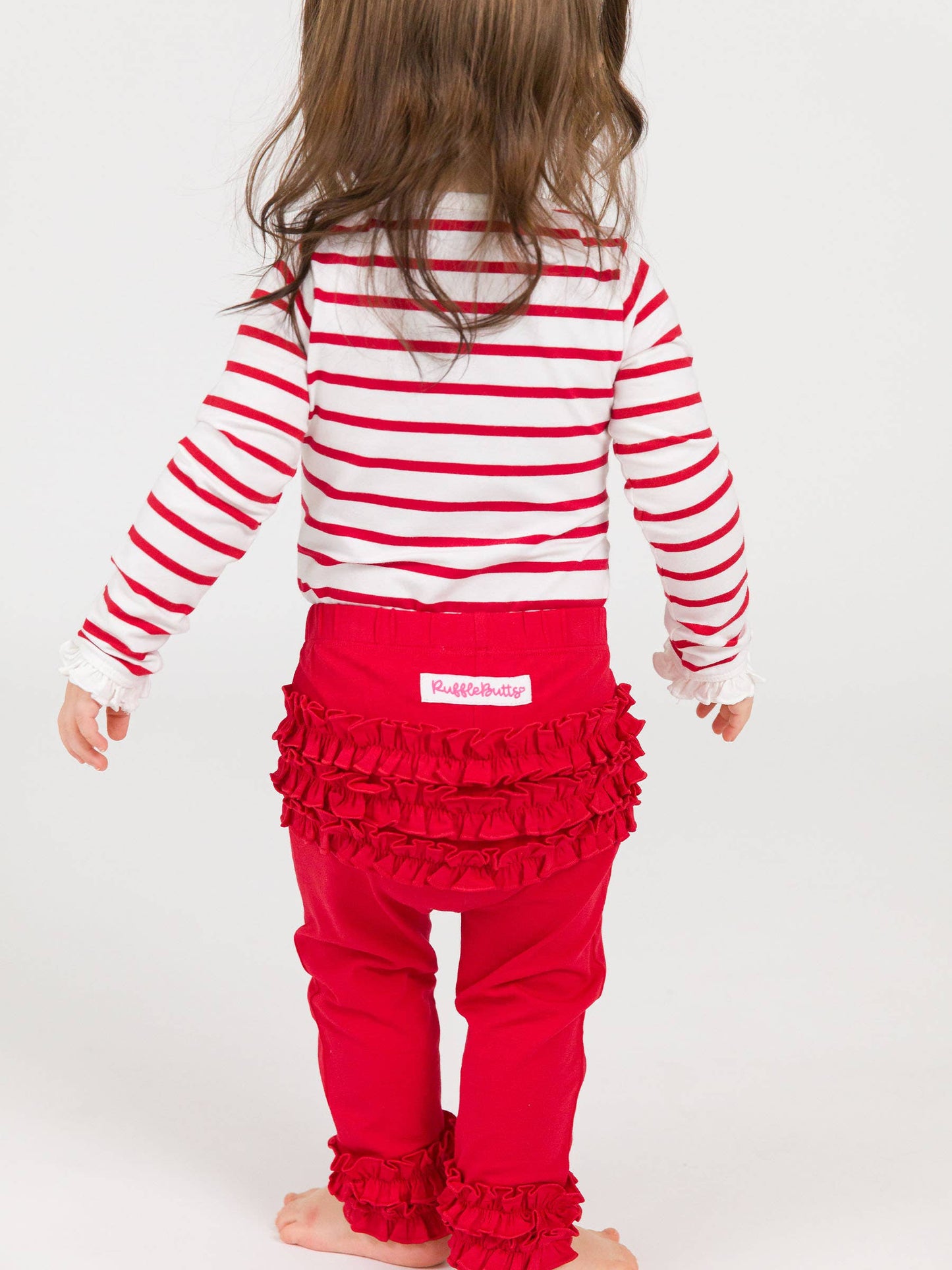 Classic Ruffle Leggings Red