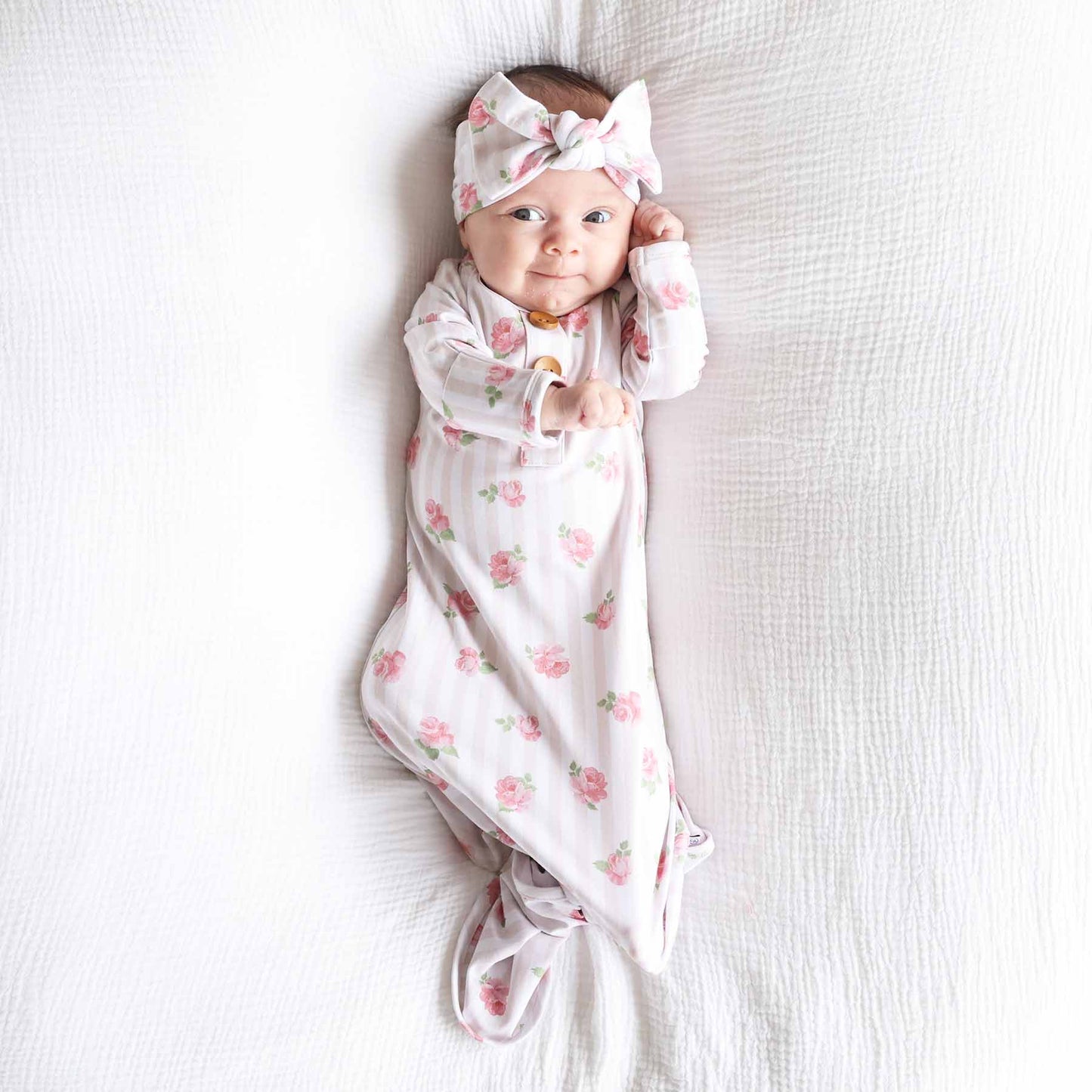 Rosy Newborn Gown Set