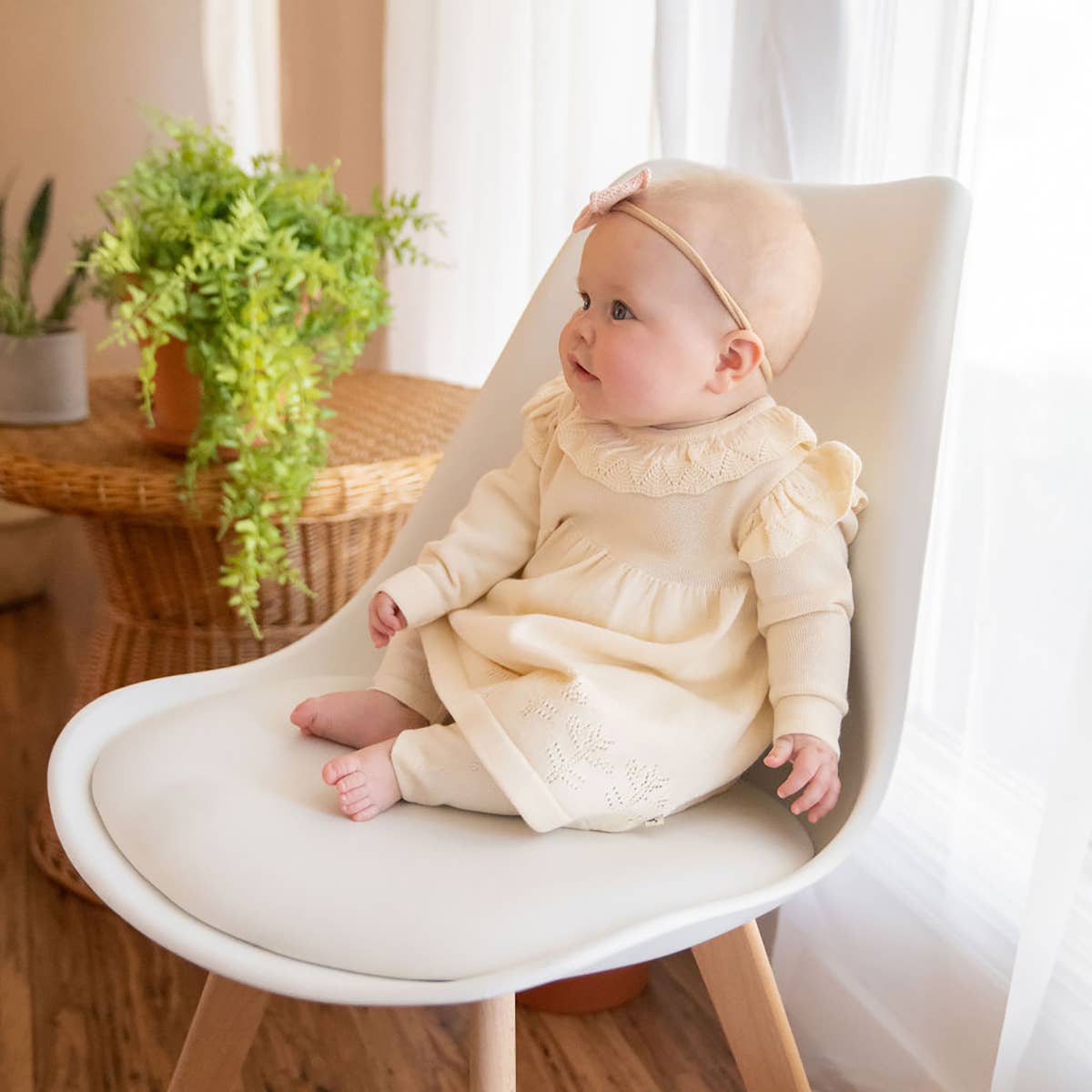 Milan Ruffle Collar Organic Dress