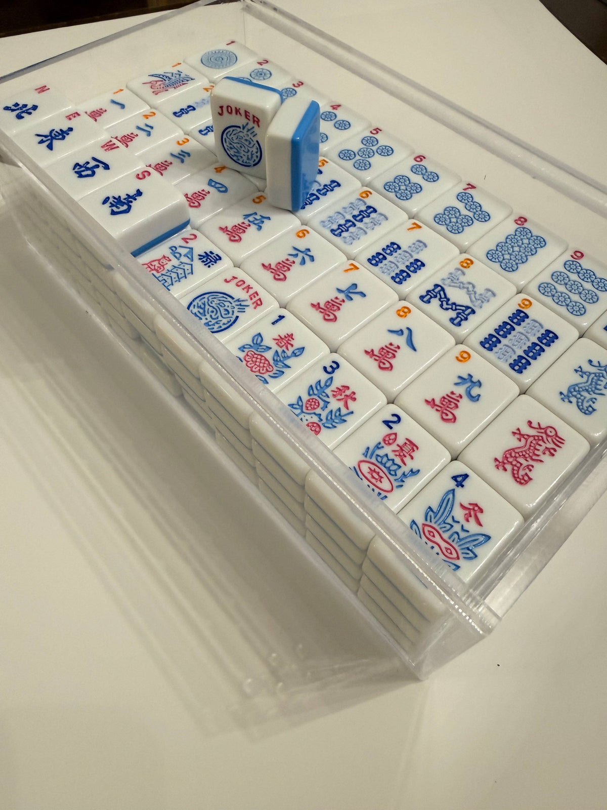 American Mahjong Tile Set (166) Blue