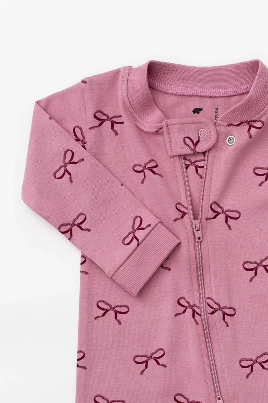 One-Piece Sleeper Pink Ribbons