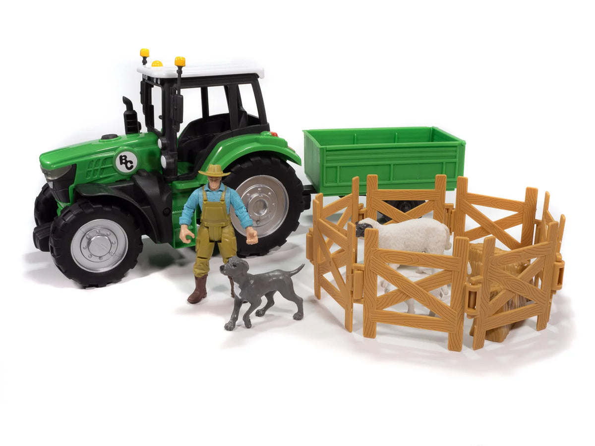 Sheep Farmer & Tractor Set