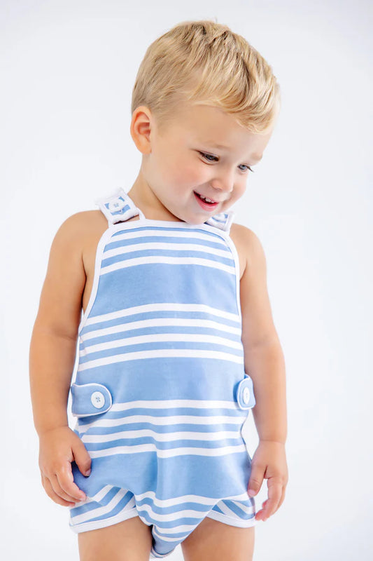 Skipper Sunsuit in Saddle Stripe