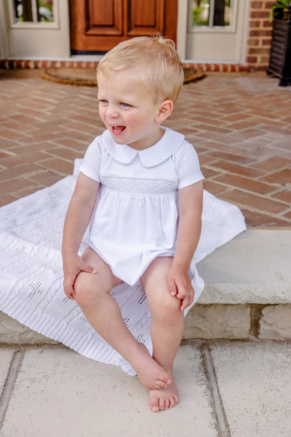 Short Sleeve Banbury Bubble White