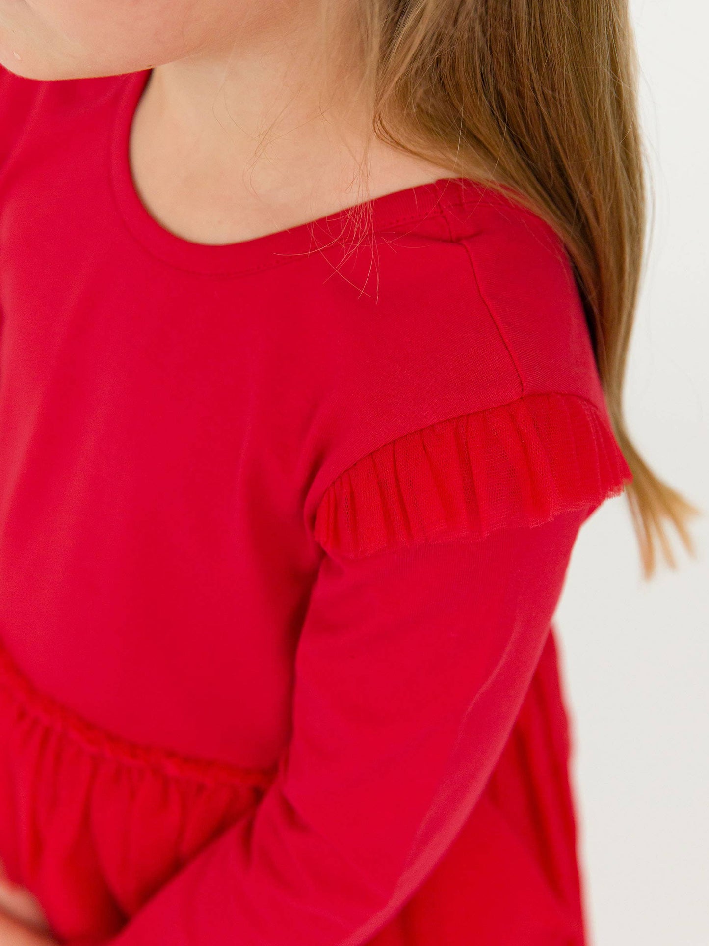 Tulle Long Sleeve Twirl Dress