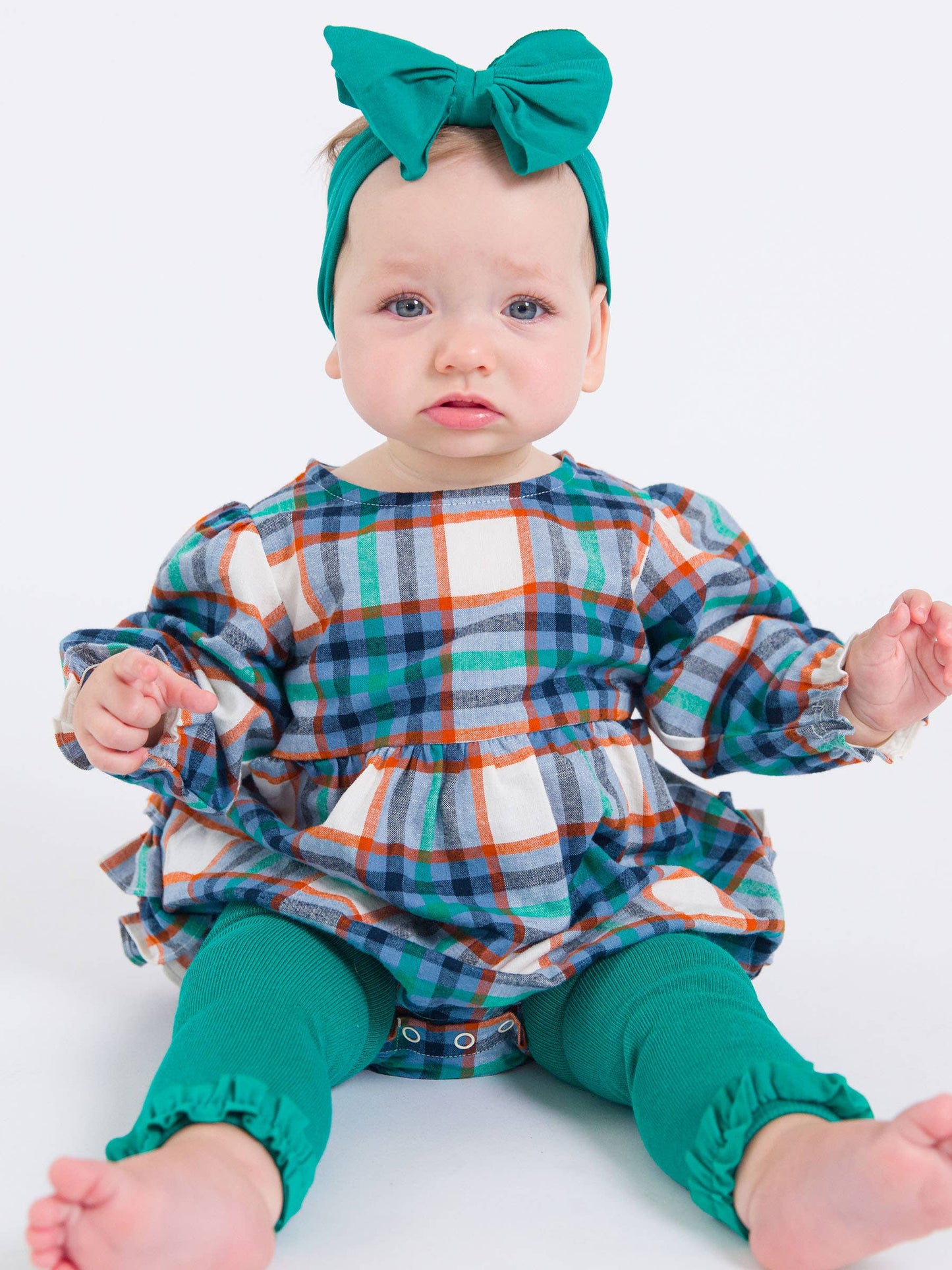Peyton Plaid Woven Bubble Romper