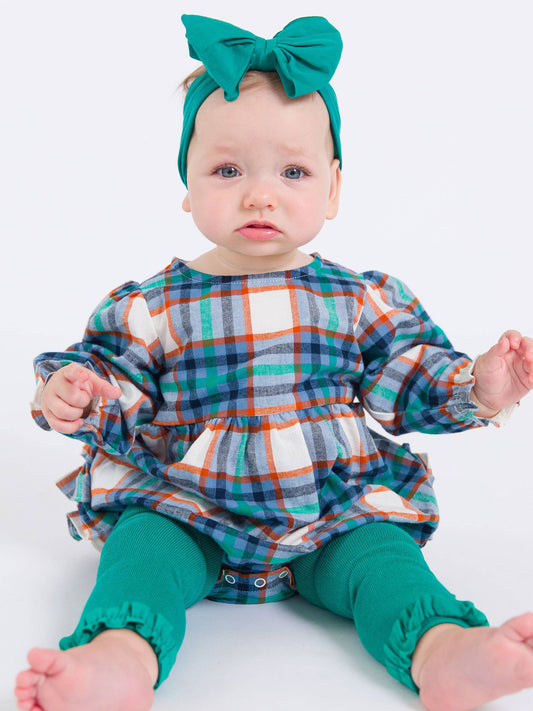 Peyton Plaid Woven Bubble Romper