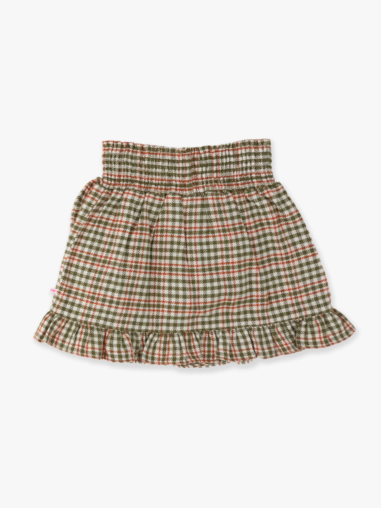Houndstooth Smocked Ruffle Skort