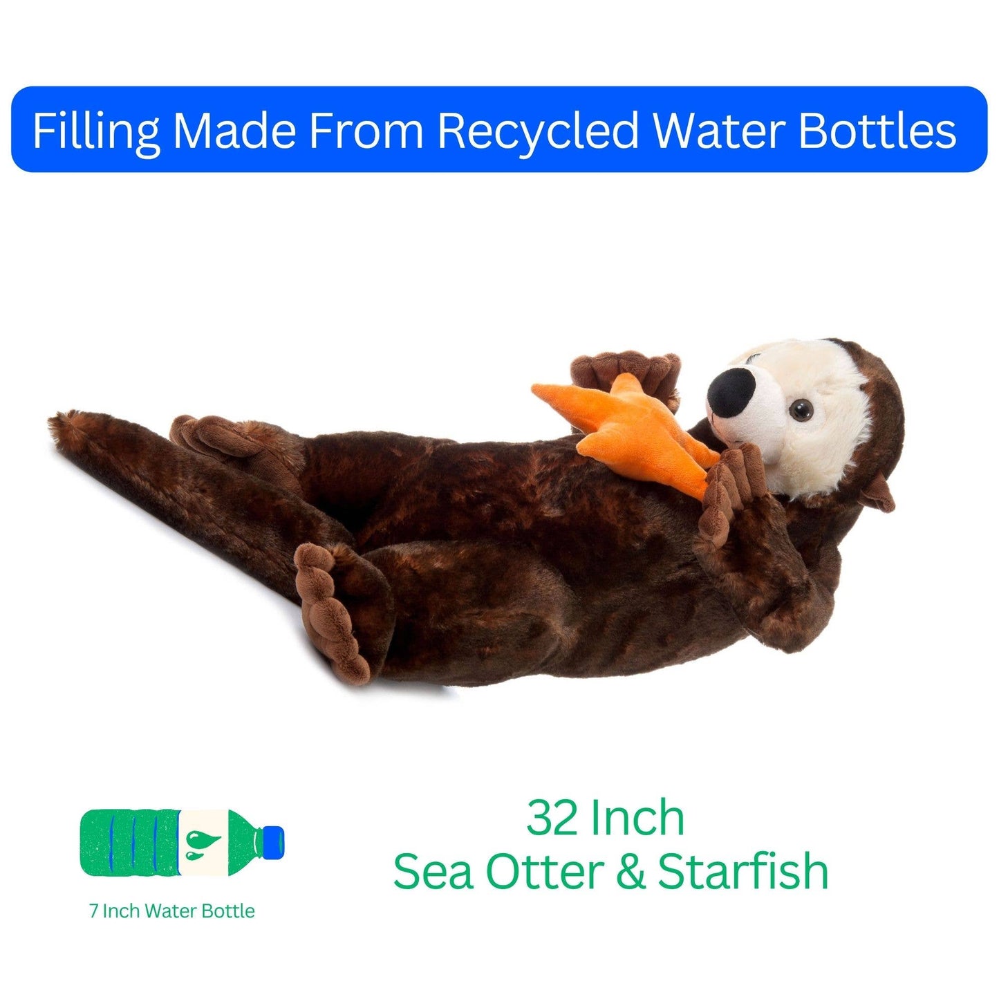 Jumbo Sea Otter with Starfish – 32"