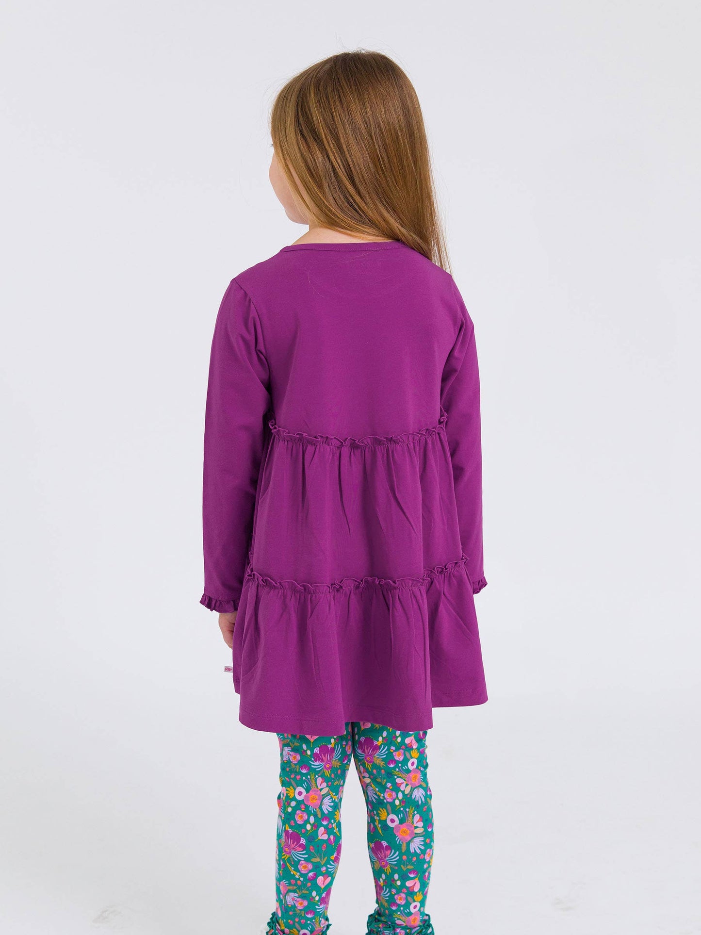 Plum Knit Tiered Tunic Top
