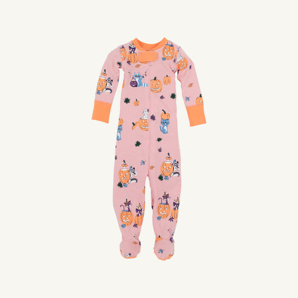 Fallon Footie PJs Candy Critters Pink