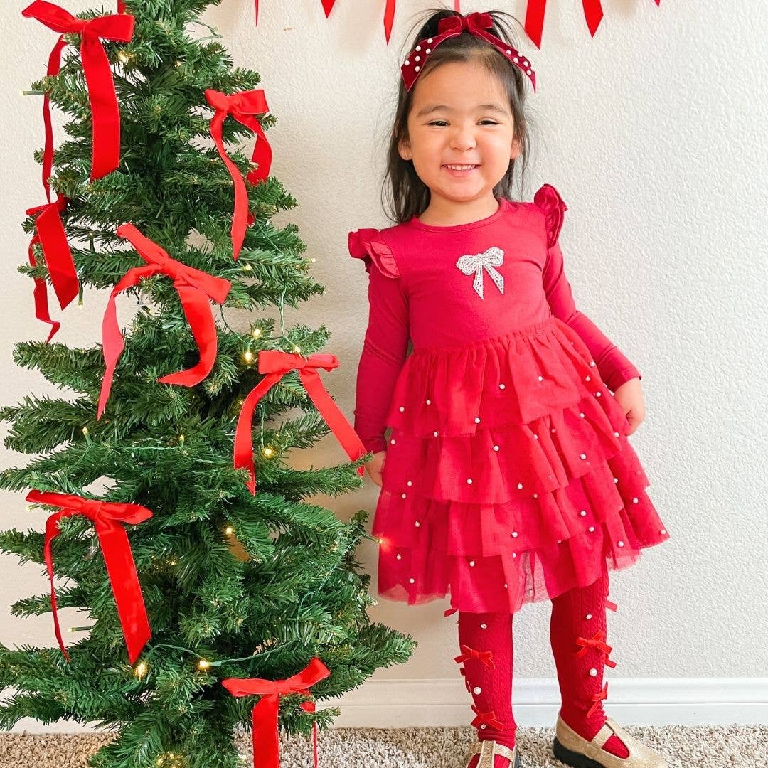 Christmas Pearl Tutu Dress