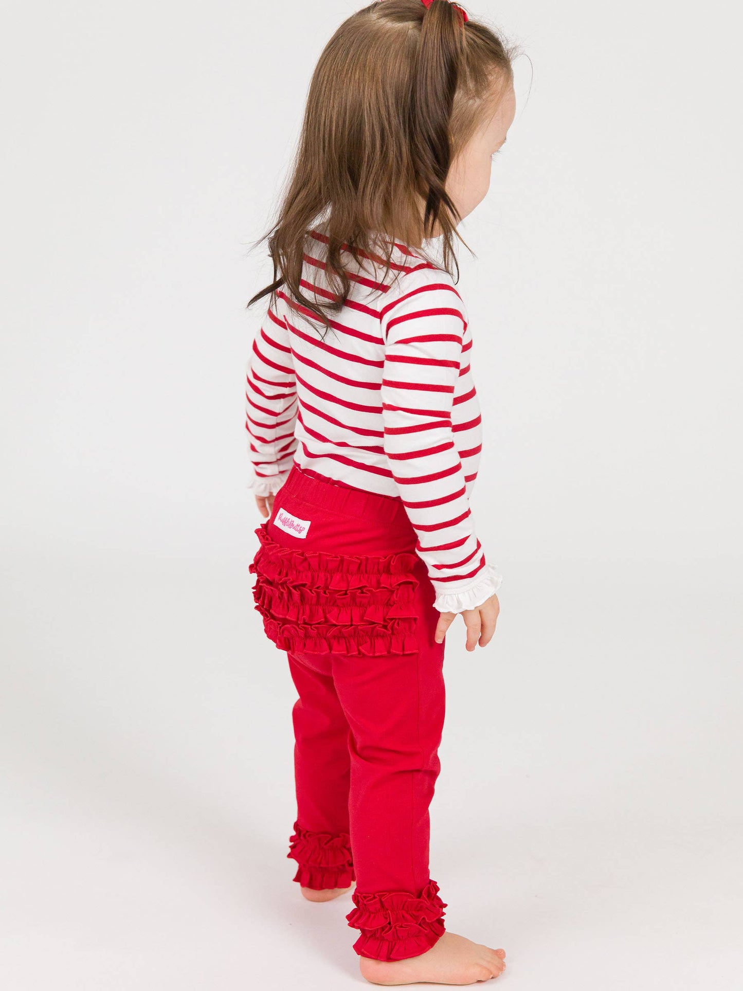 Classic Ruffle Leggings Red