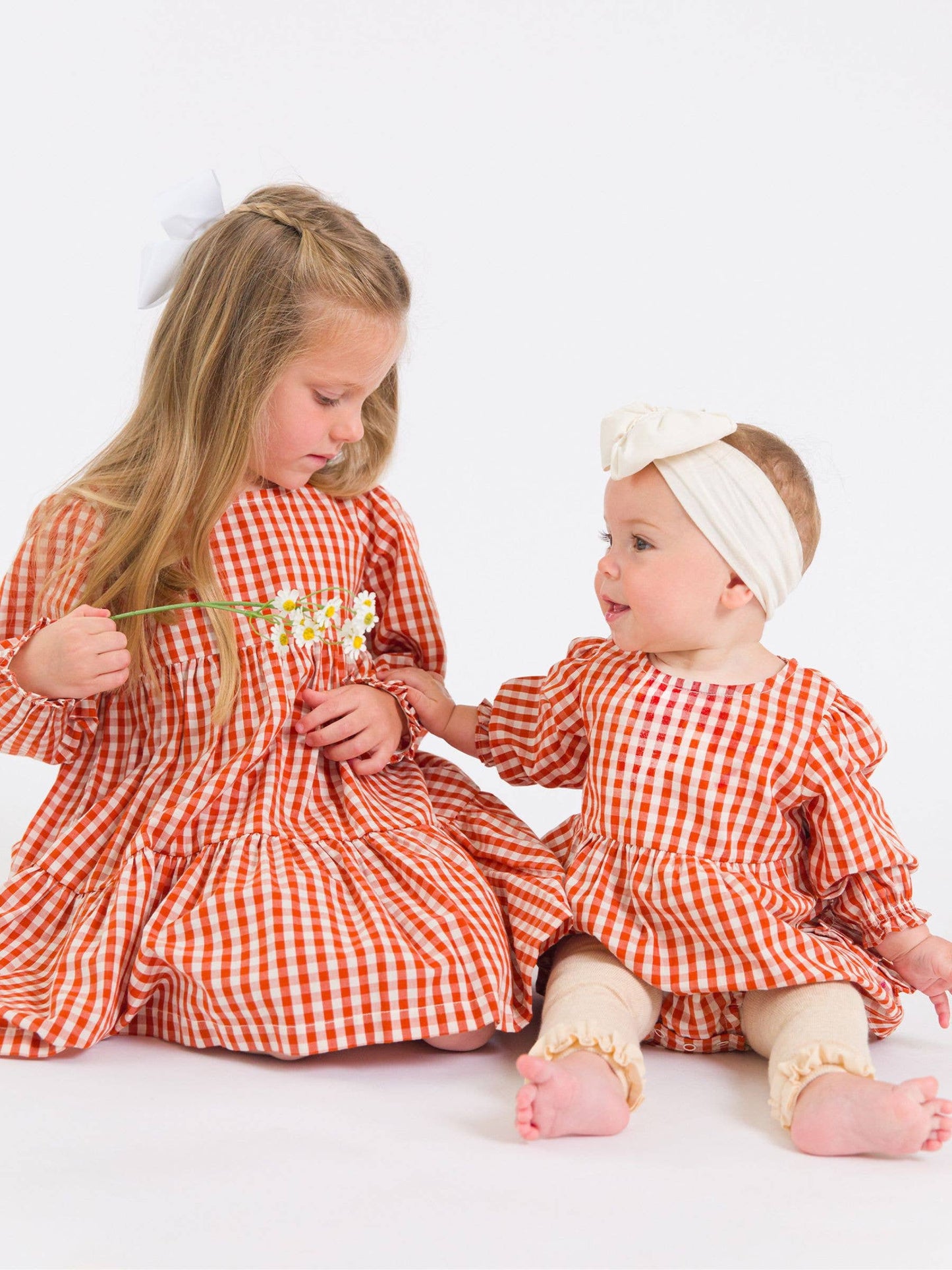 Baby Gingham Woven l/s Romper