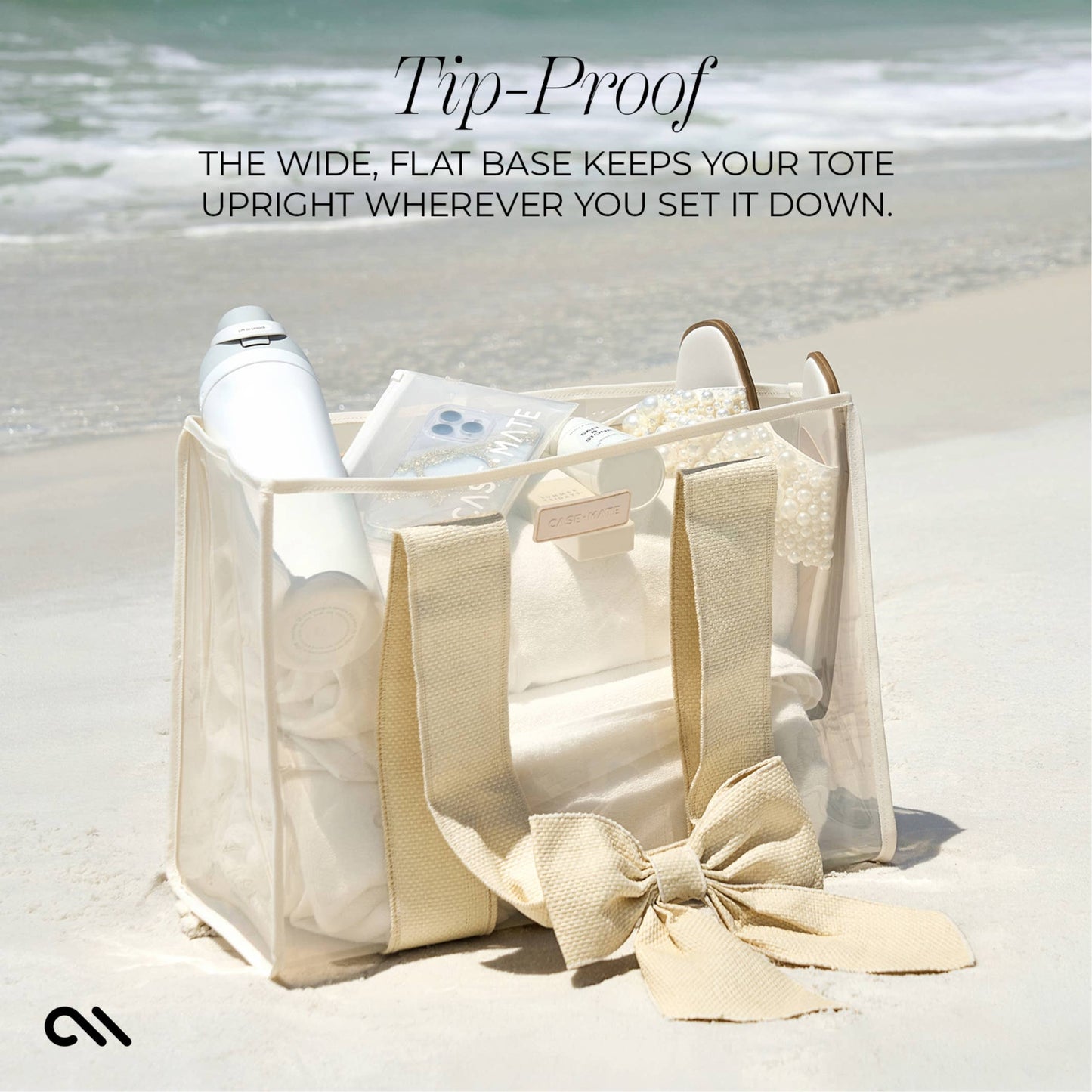 Case-Mate Ecru Bow Tote Bag
