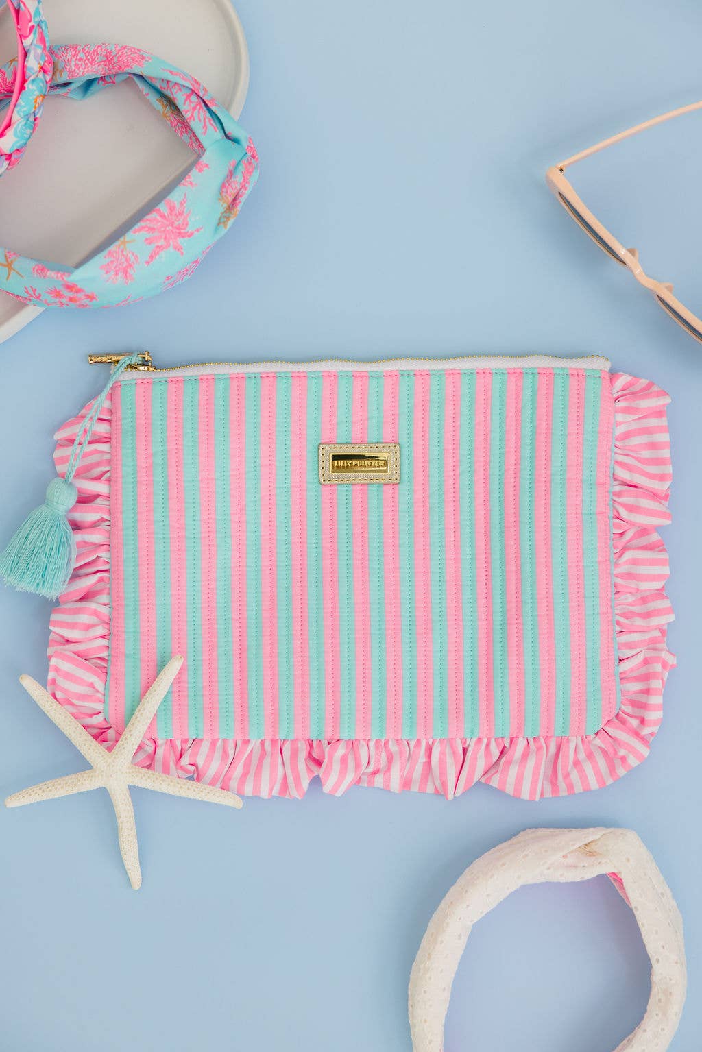 Lilly Pulitzer Ruffle Pencil Pouch