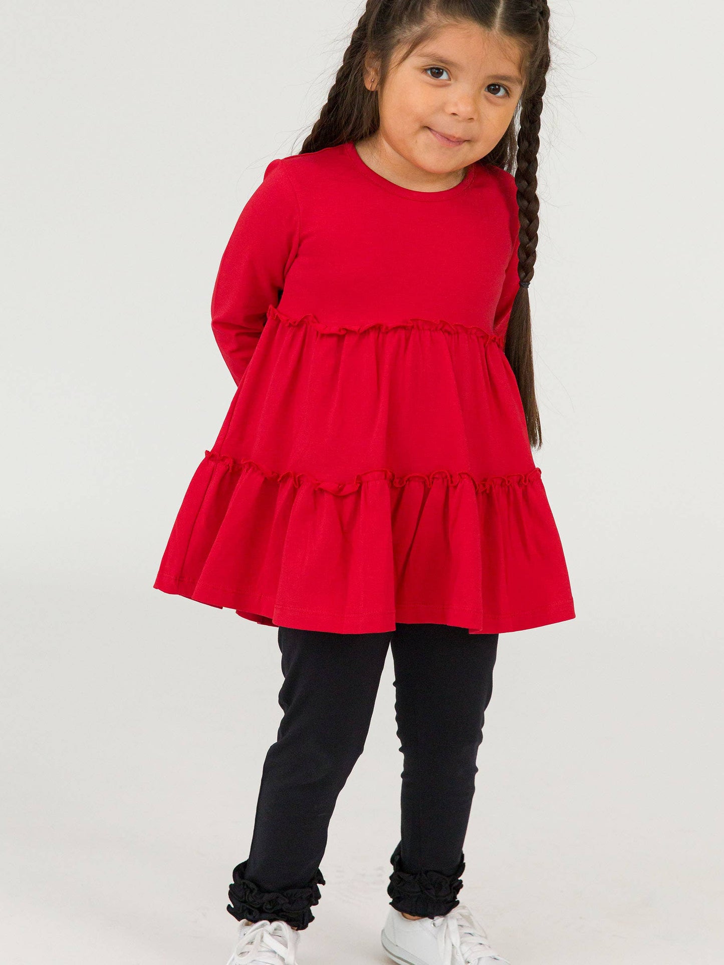 Black Classic Ruffle Leggings