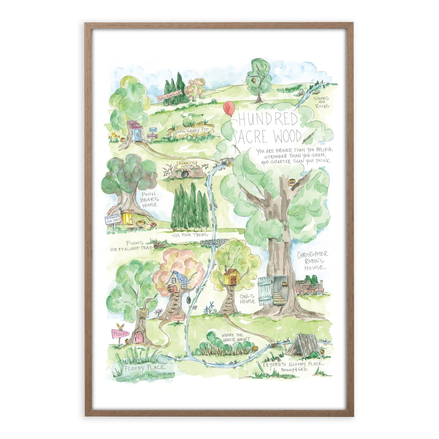 Pooh’s Hundred Acre Watercolor