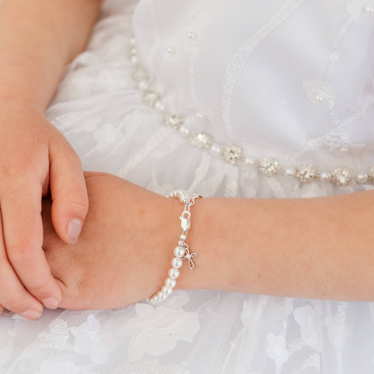 Cross Pearl Bracelet