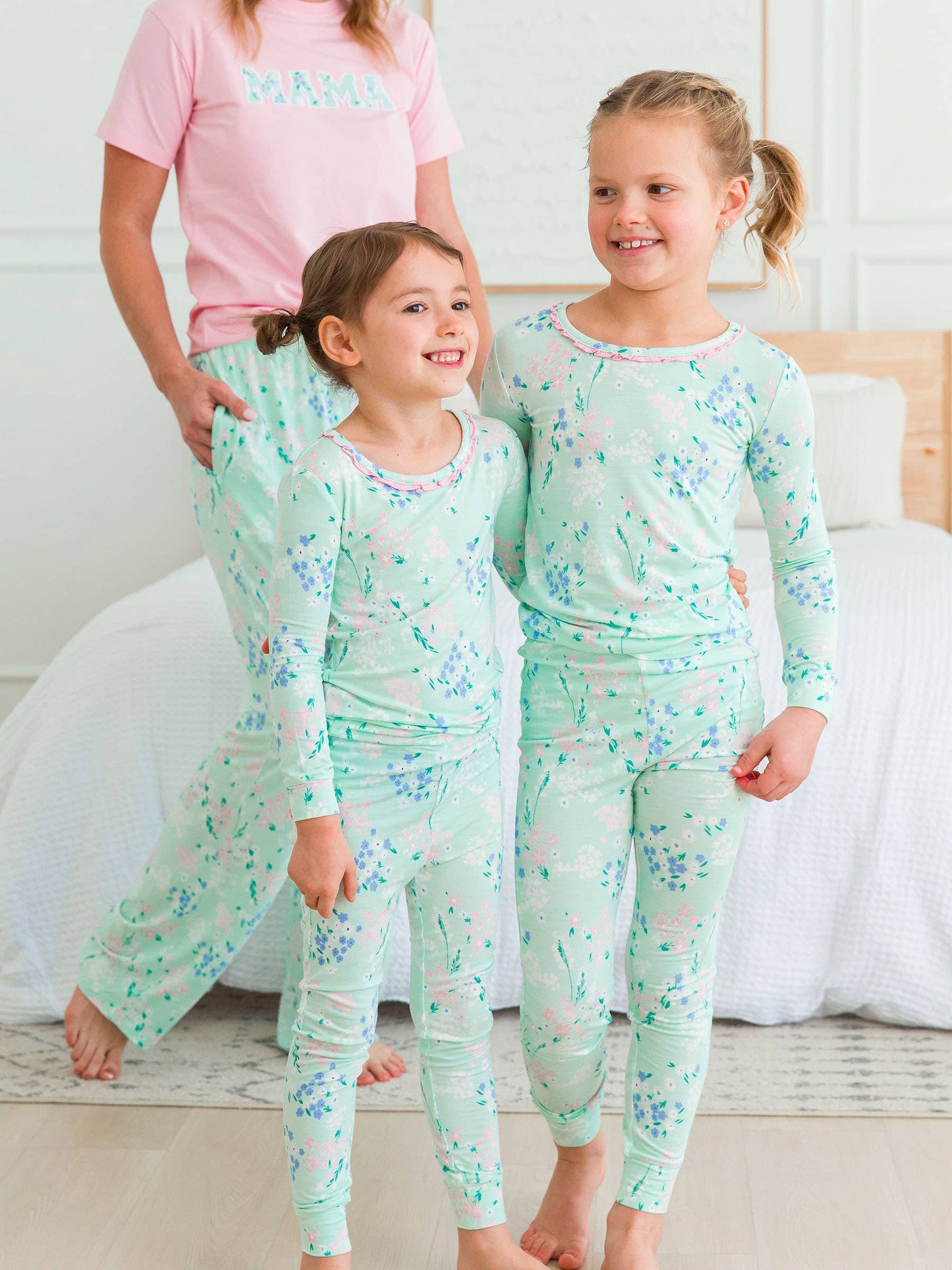 Mint Meadow Ruffle LS Bamboo PJ