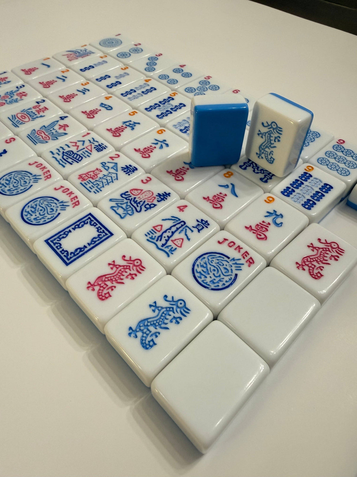 American Mahjong Tile Set (166) Blue