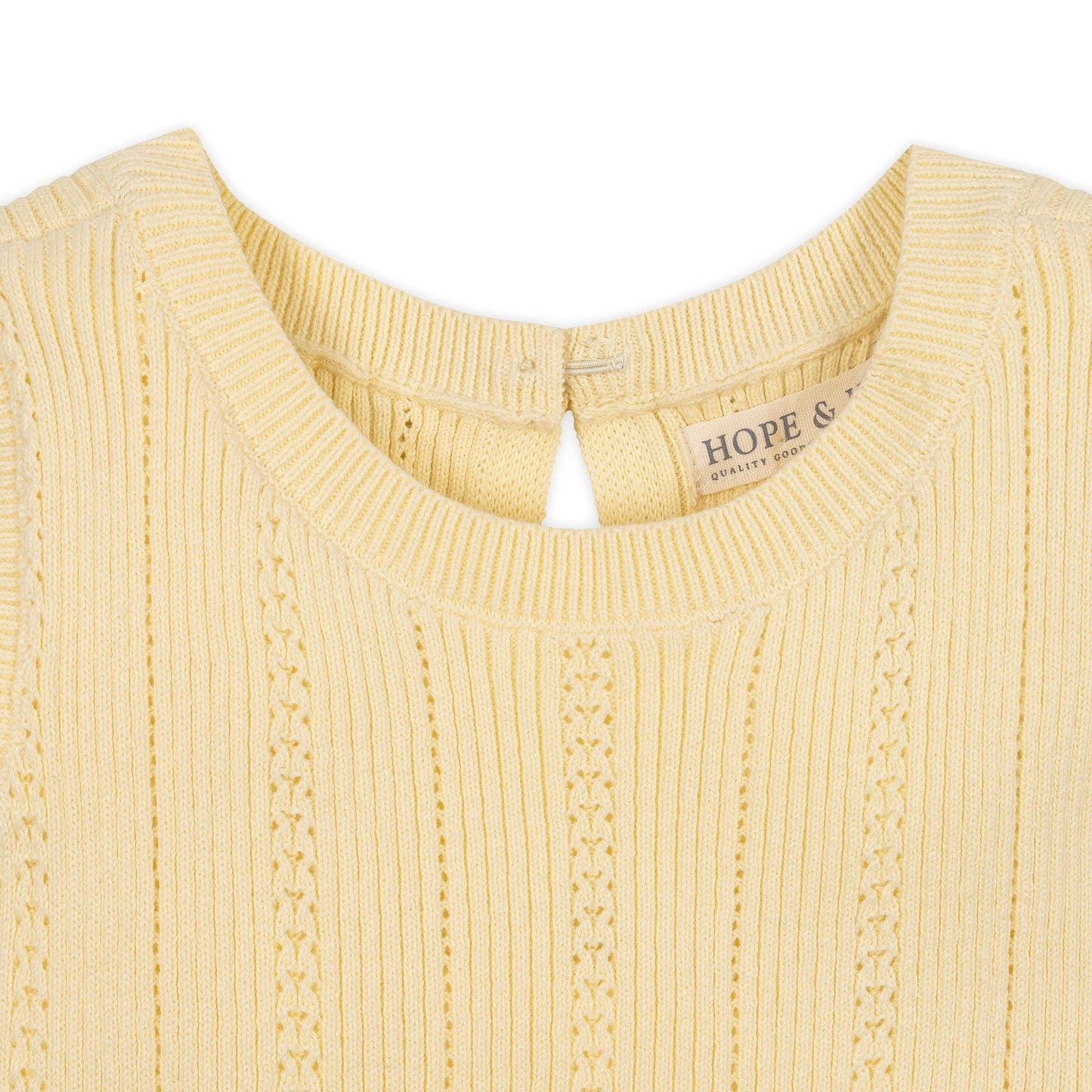 Organic Flounce Yellow Sweater Dress