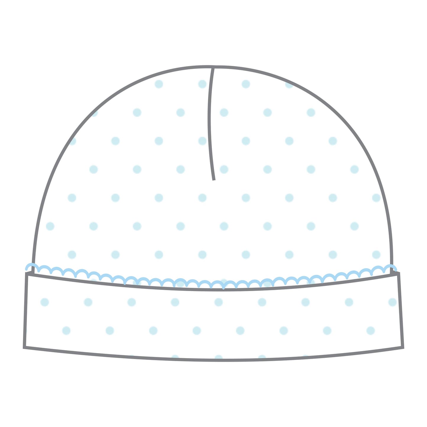 Blue Mini Dots Hat