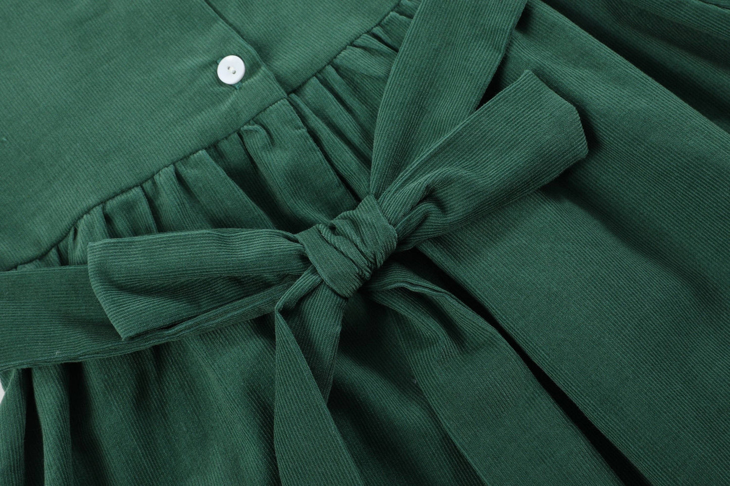 Corduroy Santa Smocked Dress