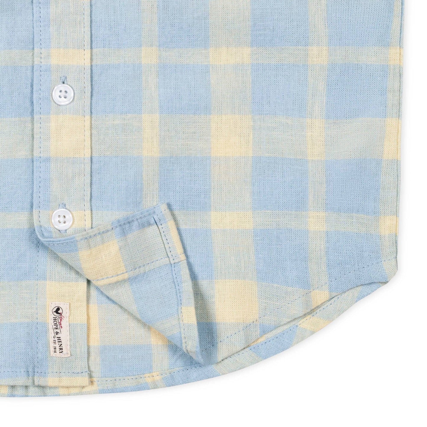 Linen Plaid Short Sleeve Shirt