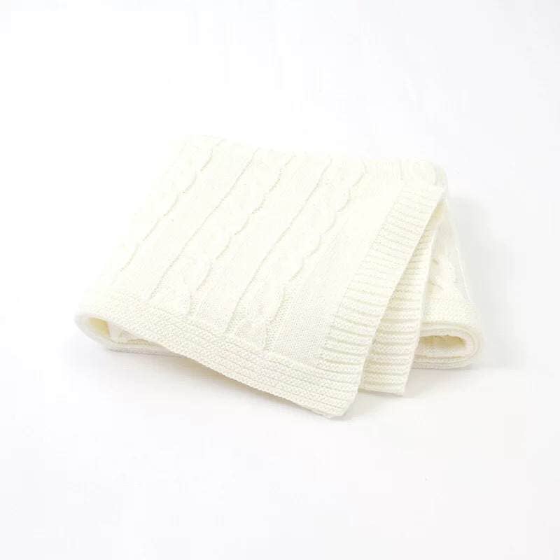 Cable Knit Stroller Blanket