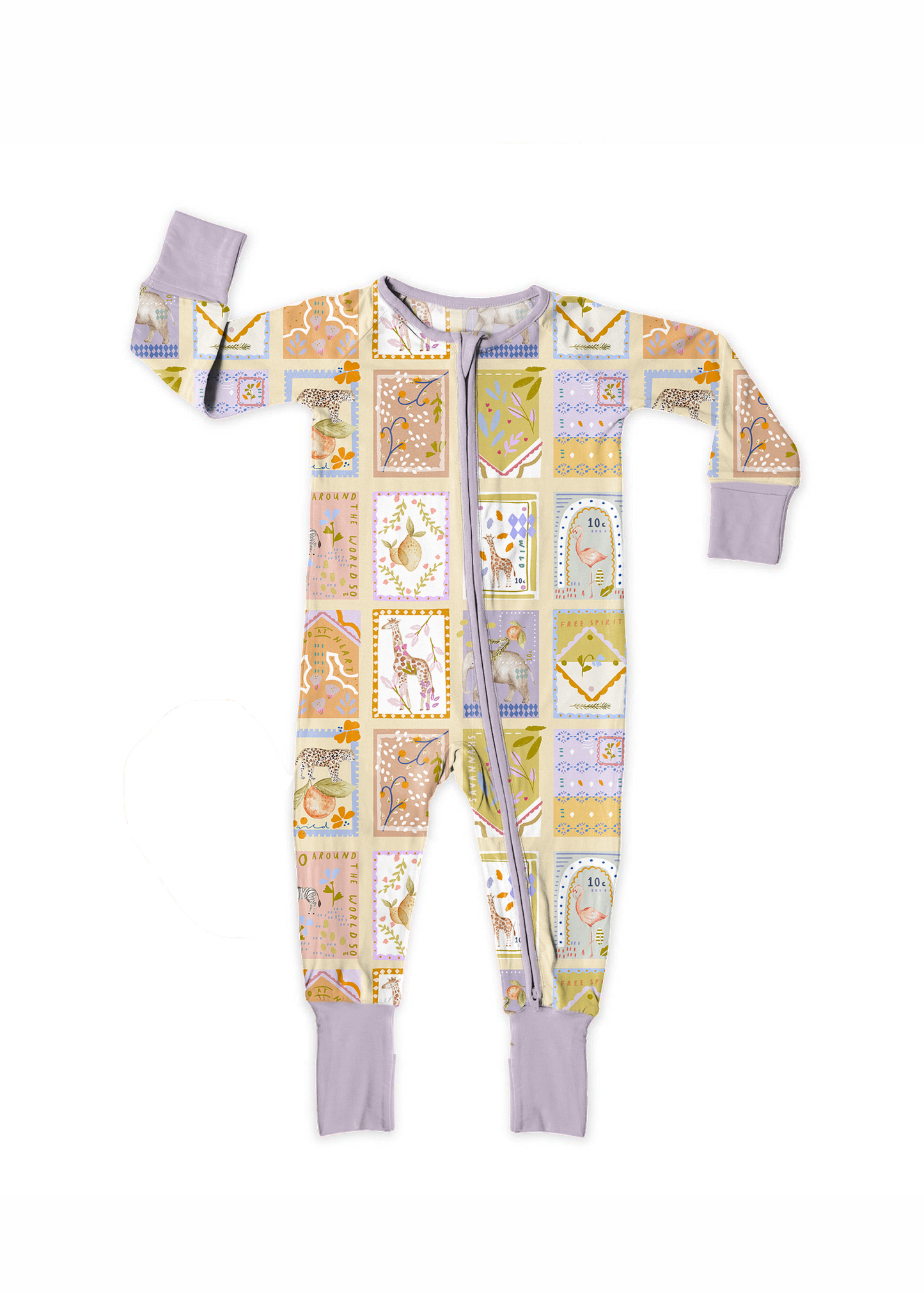 Vintage Stamps Infant Bamboo PJ