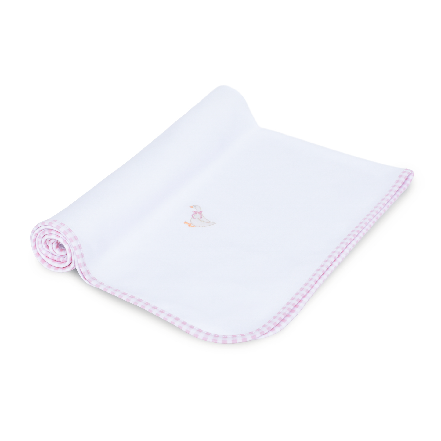 Silly Goose Pink Receiving Blanket