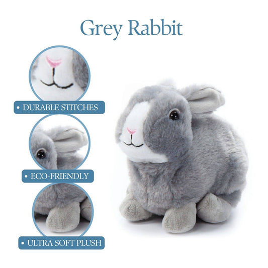 9" Wild Onez Rabbit Grey