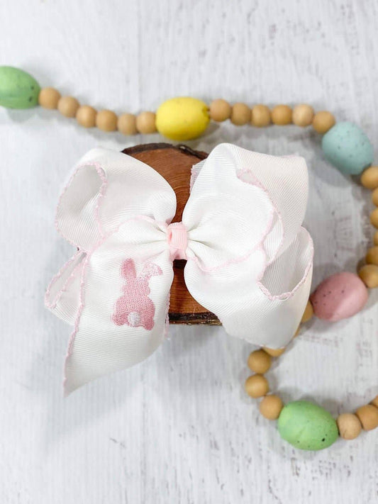 Bunny Embroidered Bow